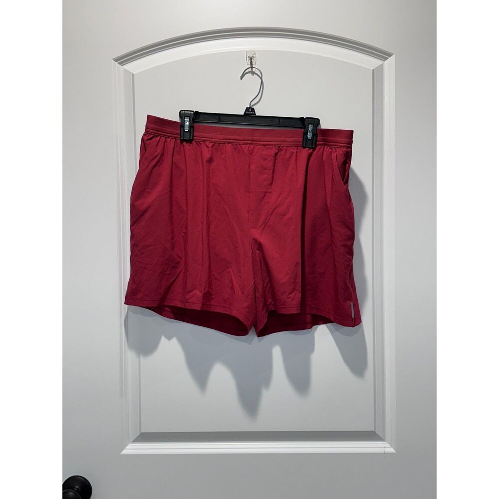 NWT VRST 5" Accelerate Short Brief Liner Cranberry Crisp Red Size XL